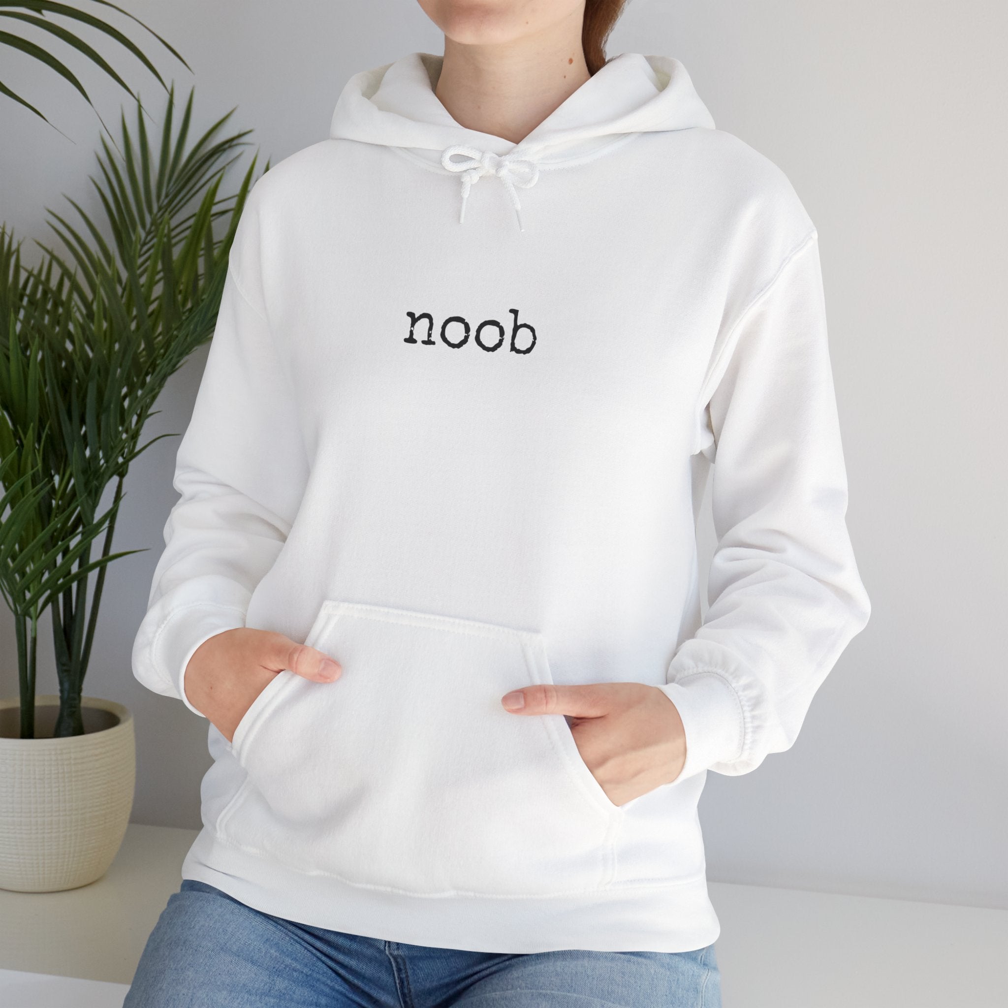 Noob Minimalist Hoodie — Simple Gaming Sweatshirt
