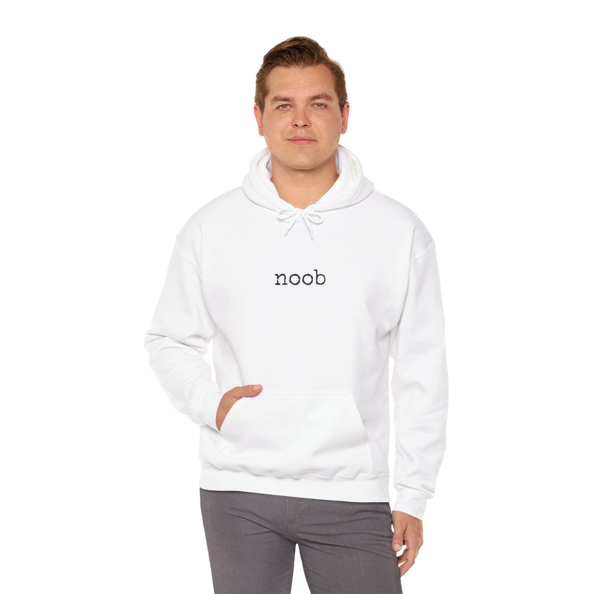 Noob Minimalist Hoodie — Simple Gaming Sweatshirt